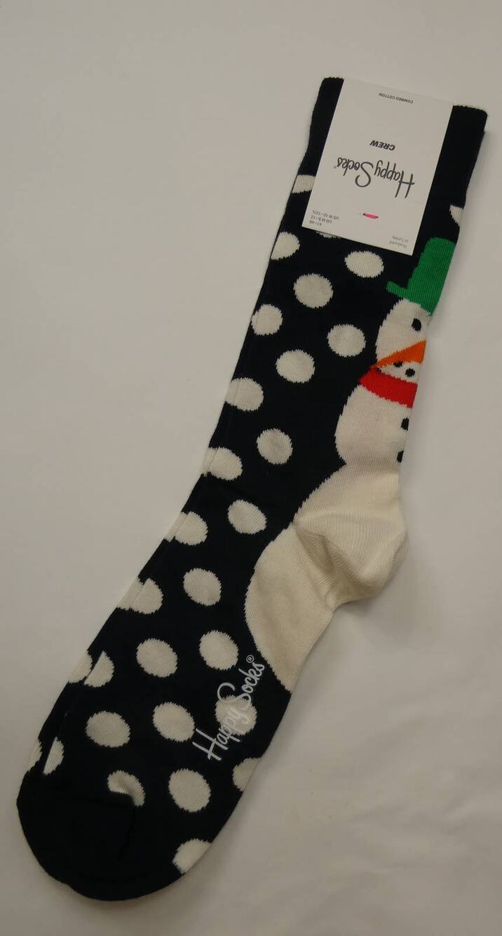 HAPPY SOCKS snowman crew sock, size 7.5-11.5, brand new